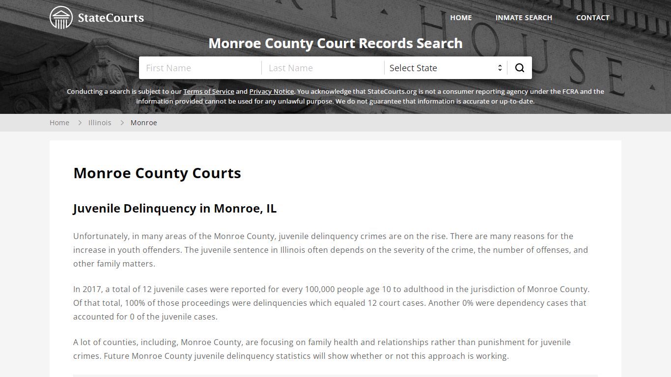 Monroe County, IL Courts - Records & Cases - StateCourts